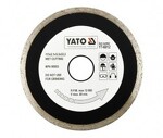 YATO YT-6012 Nářadí Kotouč diamantový pro mokré řezání s použitím na keramiku, sklo a porcelán. Technická data průměr 115 mm otvor 22,2 mm max. ot./min 12 000 šířka 2,1 mm