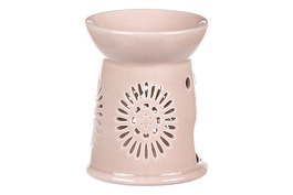 ARK3518-COFFEE - Aroma lampa s motivem sedmikrásky, světle hnědá barva, porcelán.