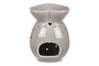 ARK3521-GREY - Aroma lampa, tvar srdíčka, šedivá barva, porcelán.